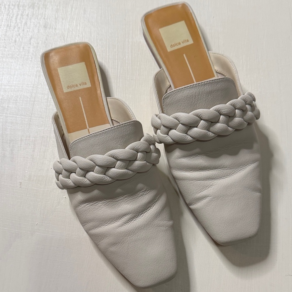 Dolce Vita Gracen White Mules